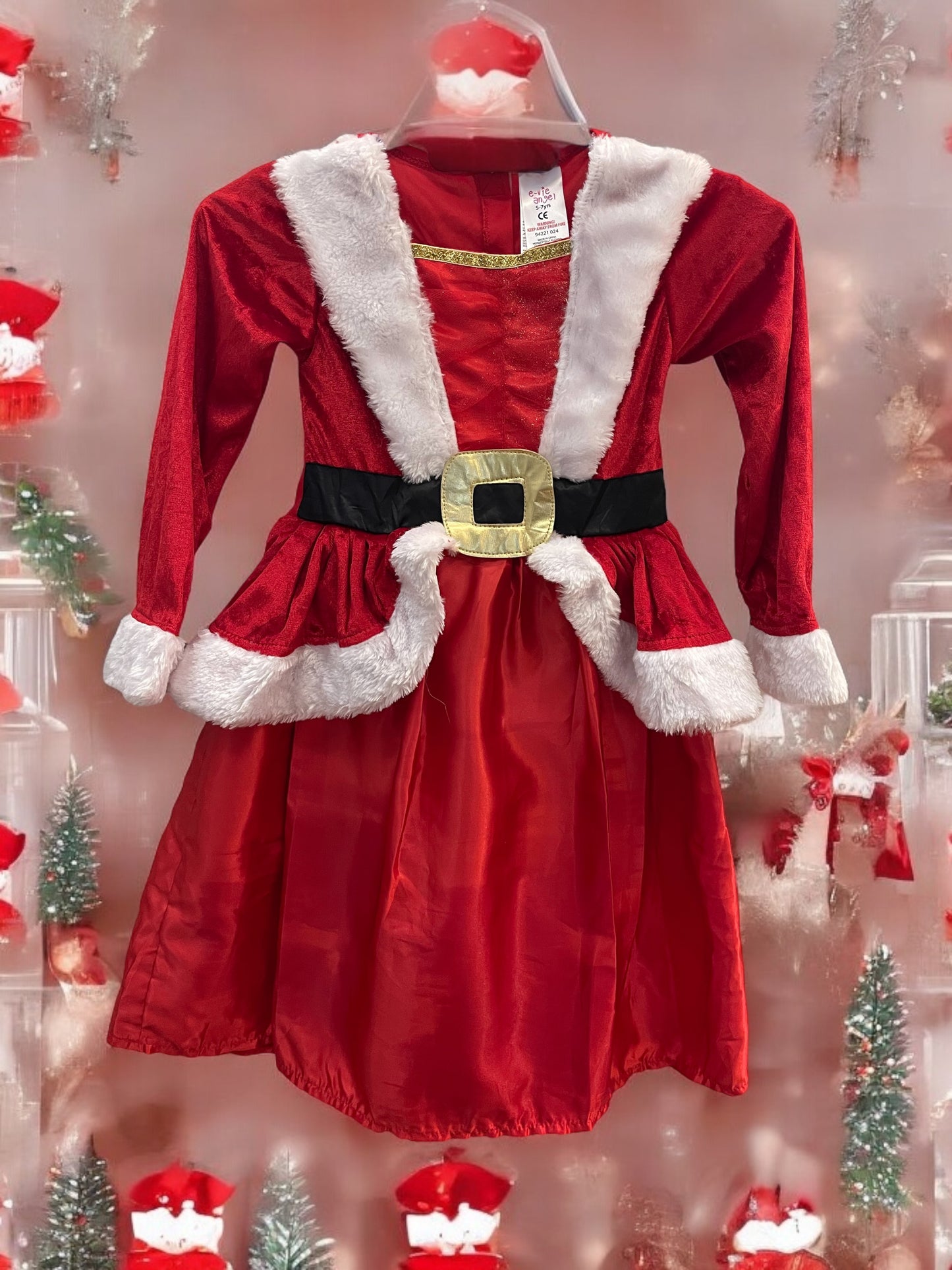 Santa Dress For Girls Christmas New Year Costume - 5 Years