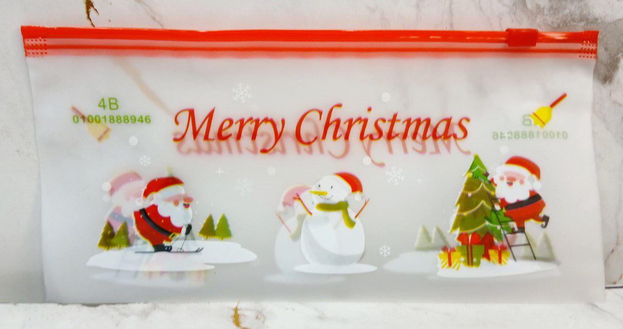 Merry Christmas Zip Pouch Pencil Case Purse