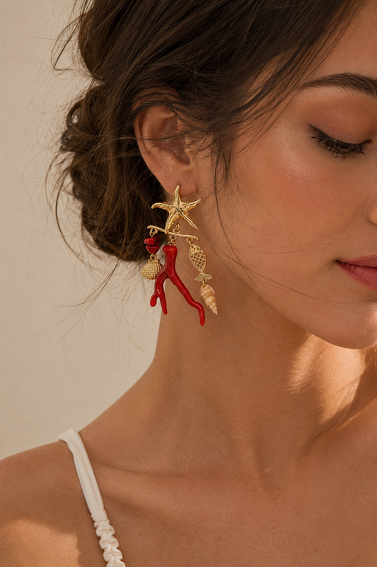 Ocean Treasure Statement Drop Earrings