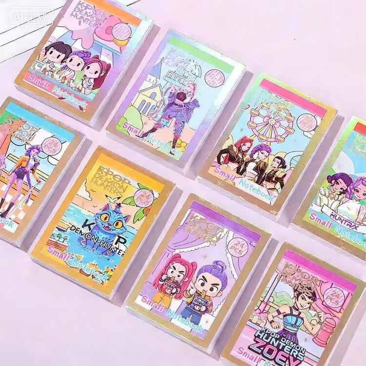 12Pcs Cute K-Pop Mini Notebook – Mini Pocket Notebook, Random Design