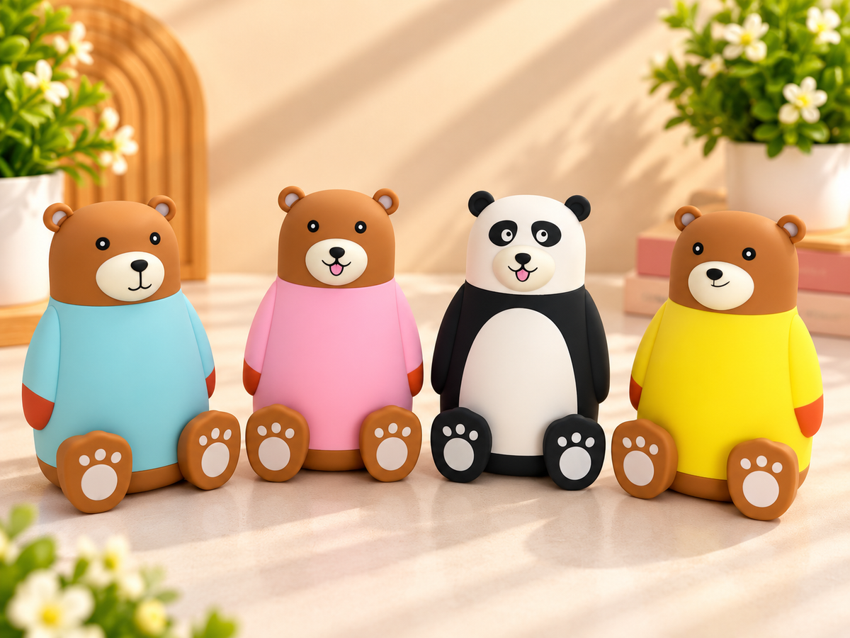 Cute Bear & Panda Bottle – Available in 4 Colors