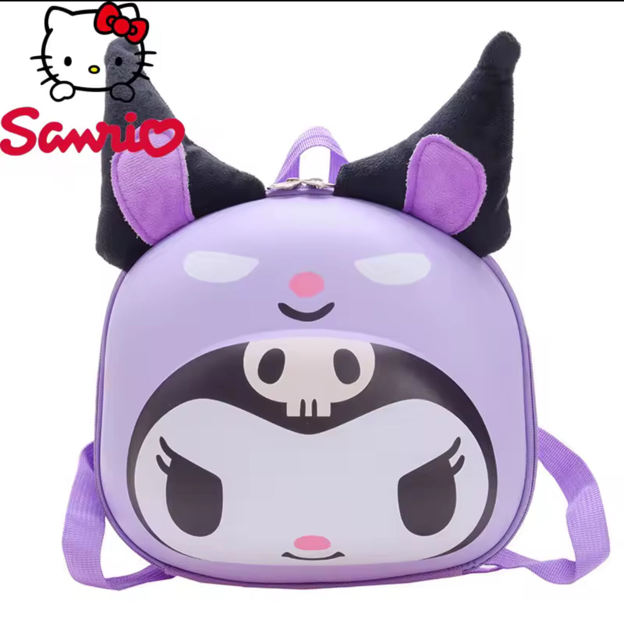 Kuromi Mini Backpack Cute Cartoon Anime Design Schoolbag Adjustable Straps Storage Travel Daily Use Casual Backpack
