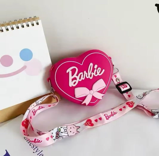 Barbie Cute Coin Purse Cute Cartoon Fashion Silicone Coin Key Storage Bag Portable Bluetooth Earphone Bags Toys Girl Gifts