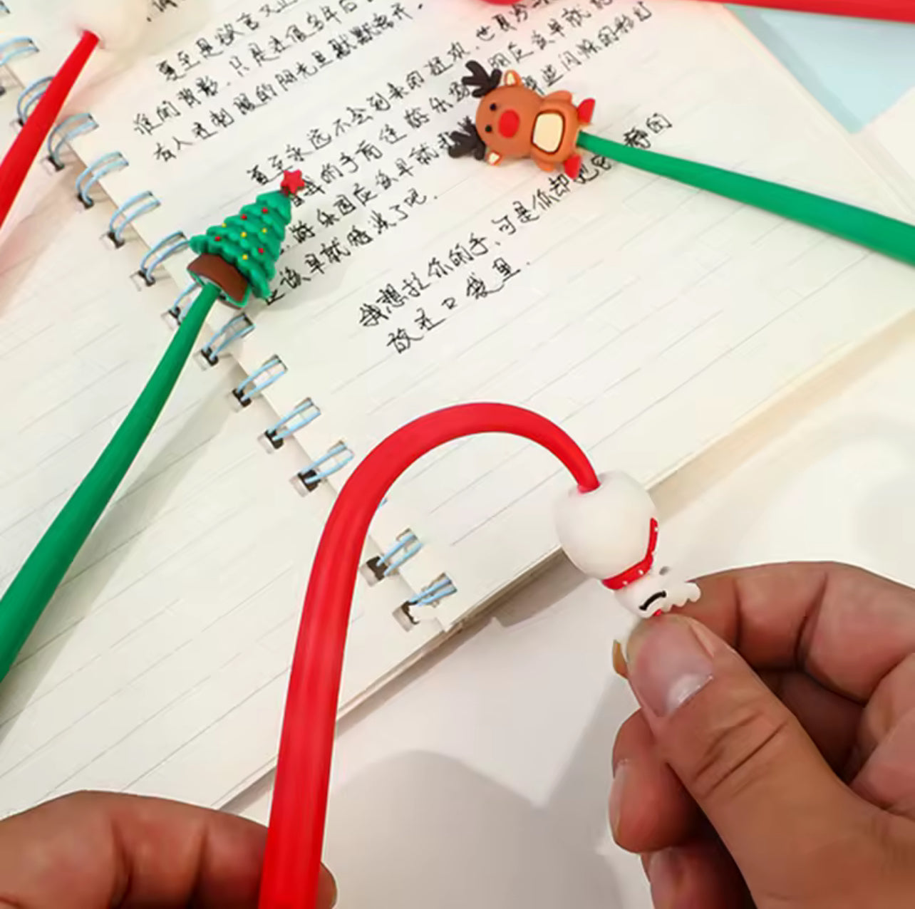 Cartoon Gel Pen Children Elk Snowman Santa Claus Party Gifts Christmas Gifts School Prizes New Year Present