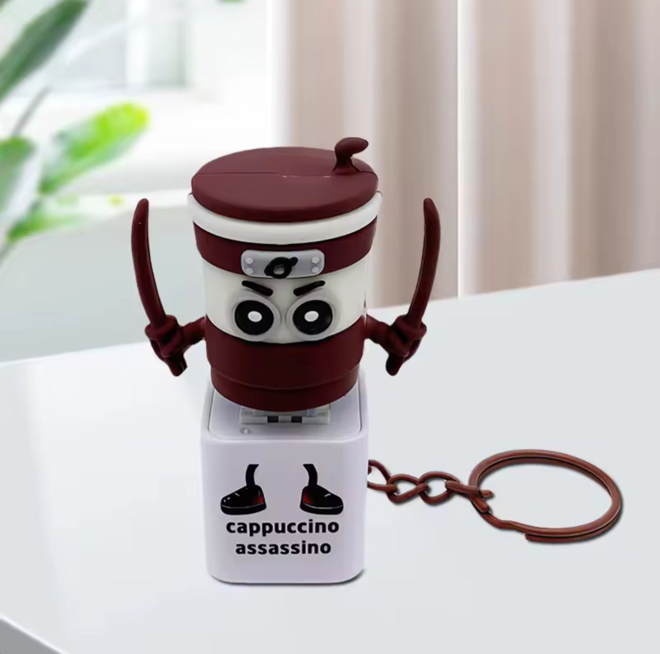 Tung Tung Tung Sahur Keychain Vioce LED Key Press Button Italian Brainrot Tralalero Tralala Shark Bag Pendants Key Accessories