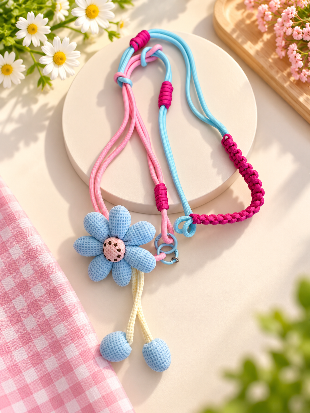 Cute Flower Phone Strap – Adjustable Crossbody & Wrist Lanyard