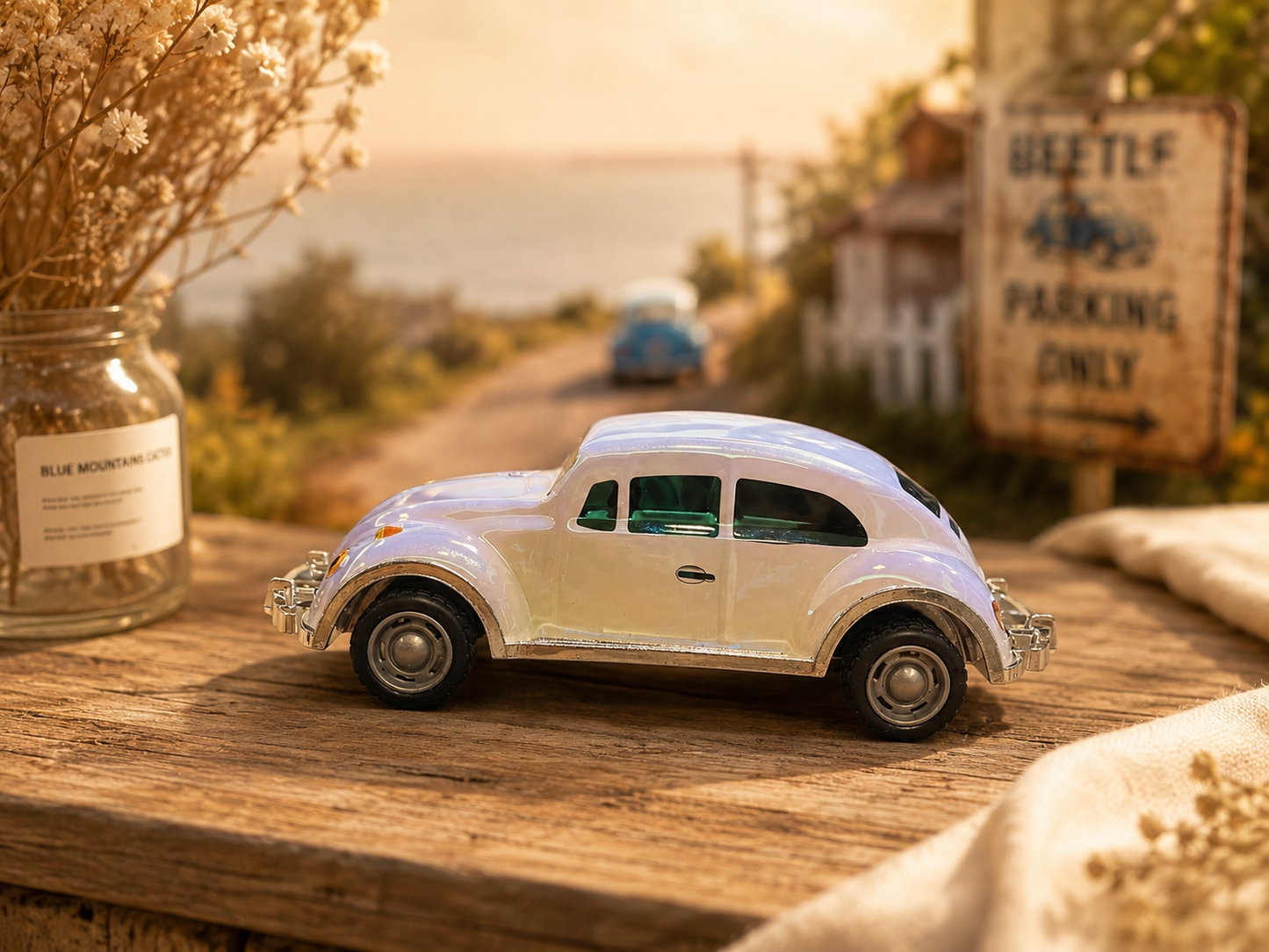 Vintage Metal Pull-Back Car Toy – No Batteries Required | Retro Mini Car