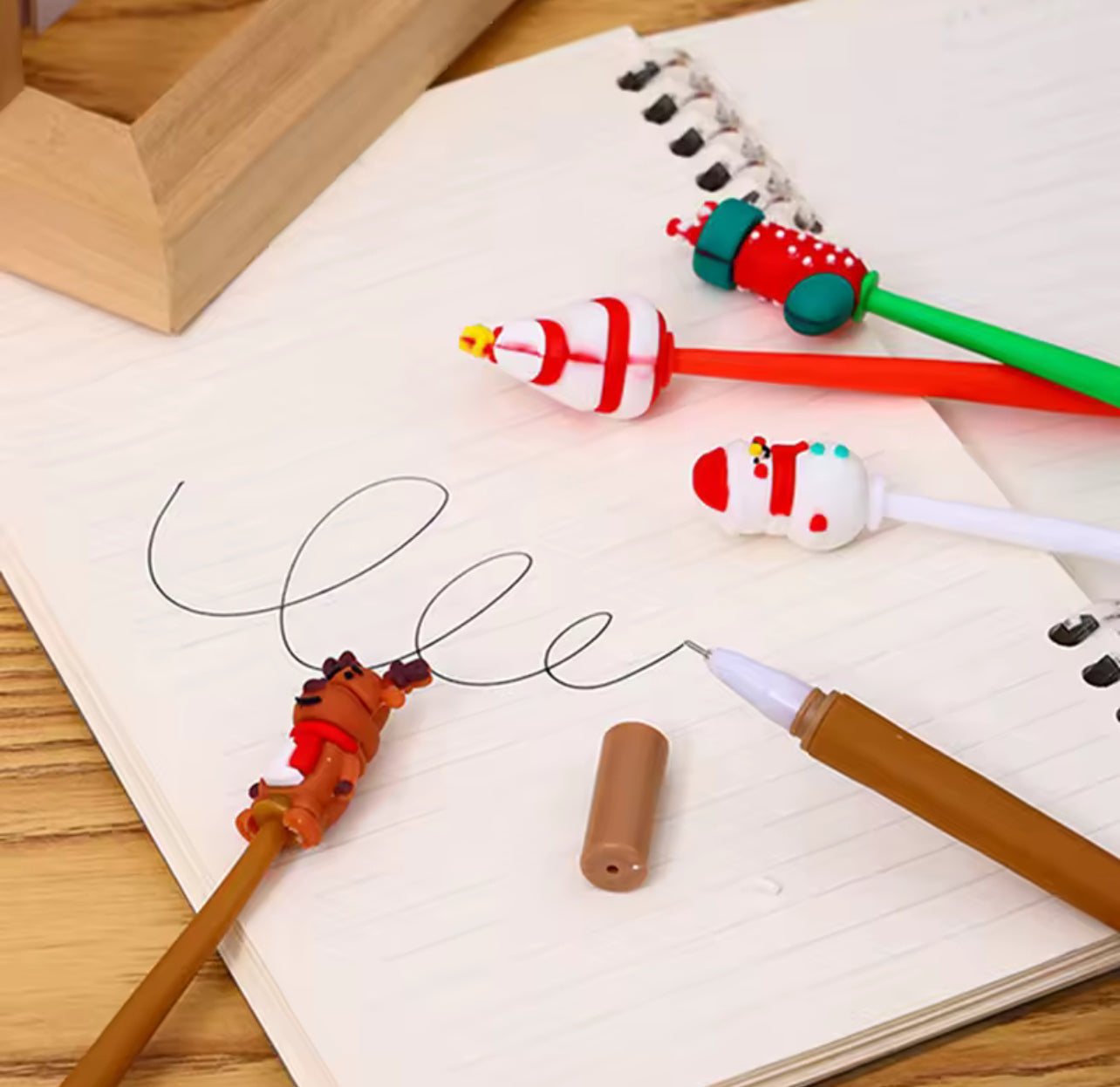 Cartoon Gel Pen Children Elk Snowman Santa Claus Party Gifts Christmas Gifts School Prizes New Year Present