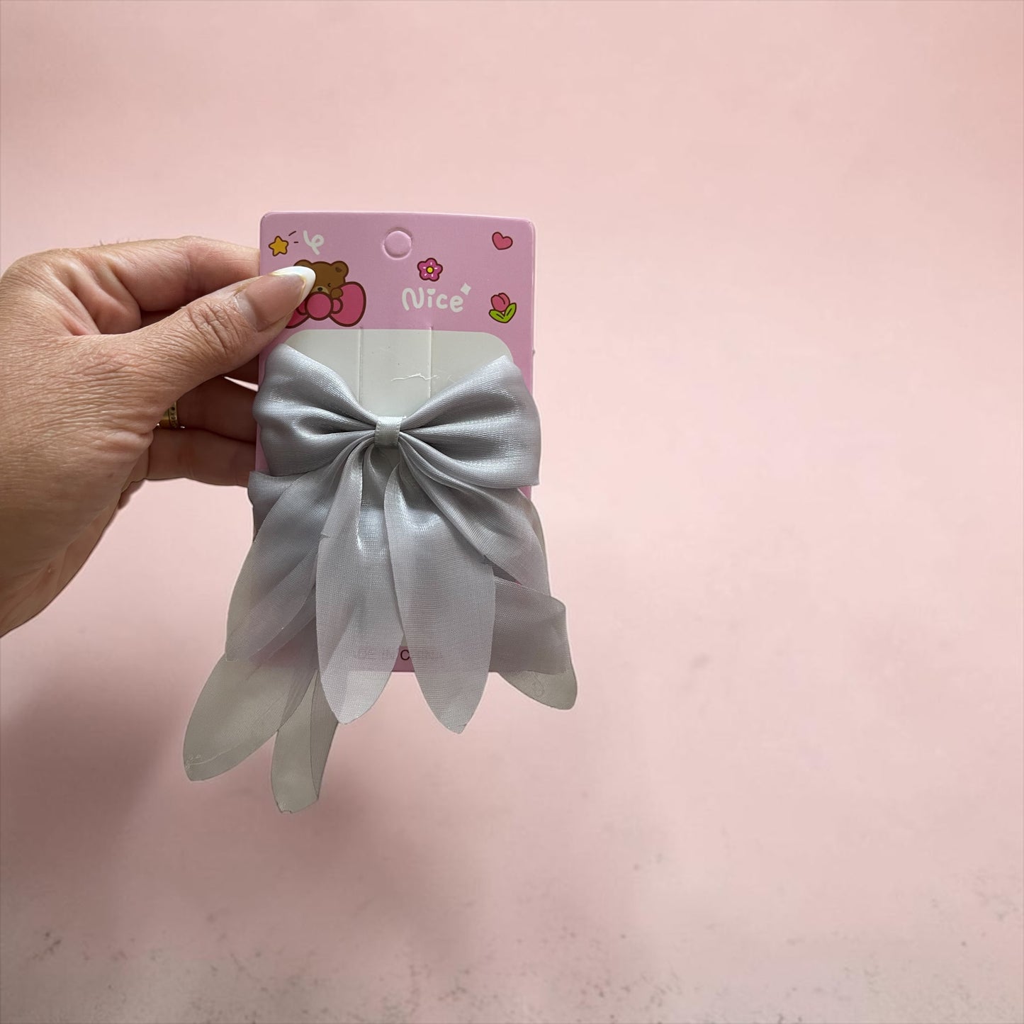 2pcs Organza Hair Bow Clips