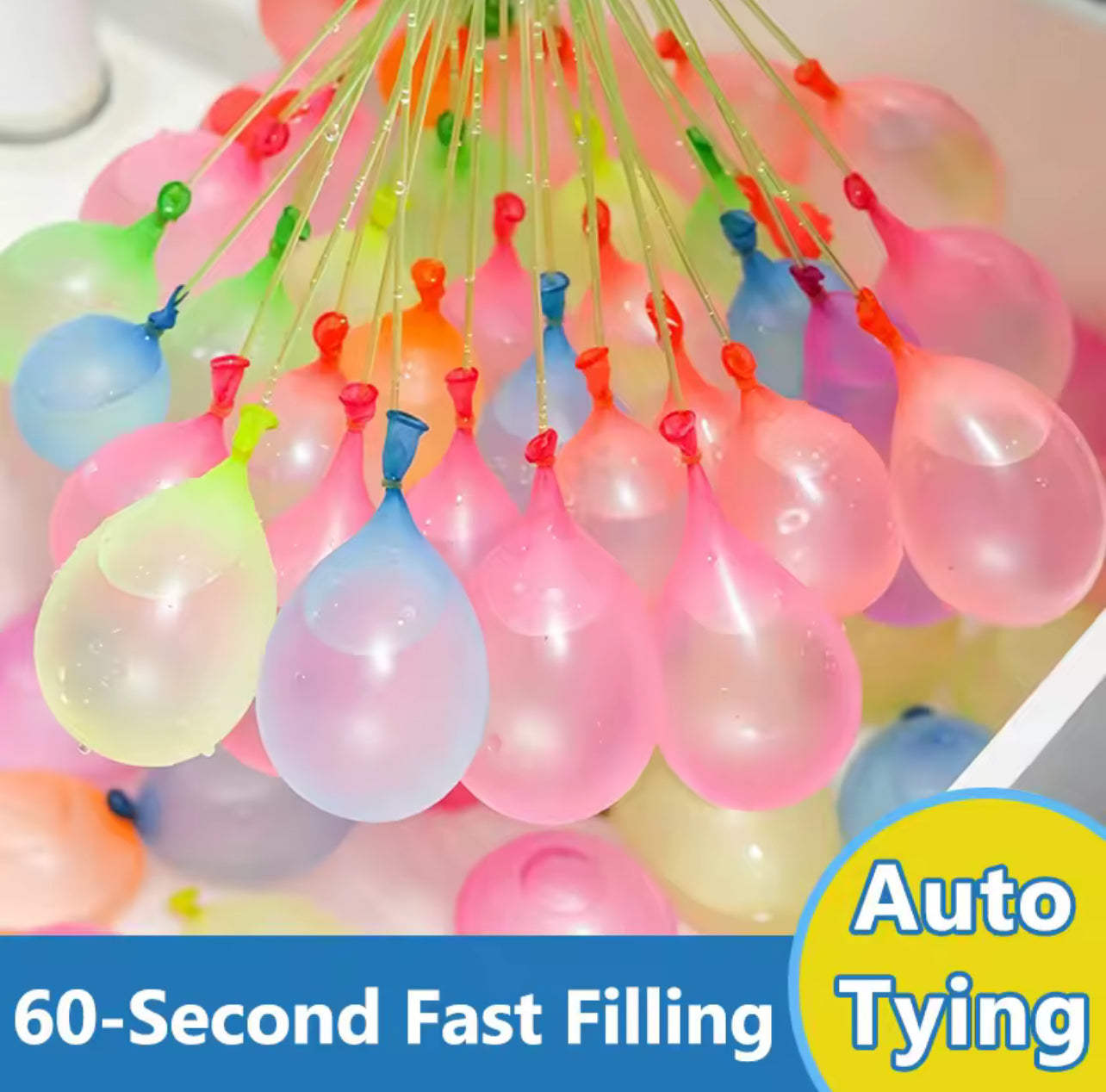 37 Self-Sealing Water Balloons – Ready in 60 Seconds