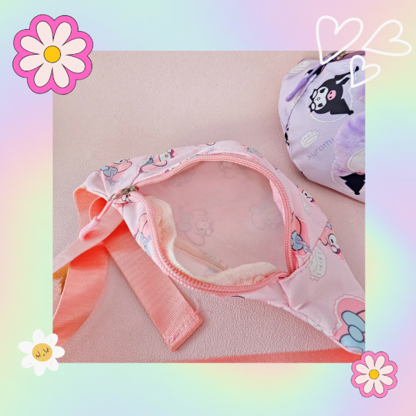 Creative Children's Faionable Chest Bag Crossbody Bag Cute Gift Durable Nylon Pudding Dog Girl Casual Single oulder Bag