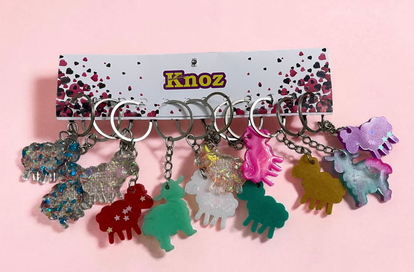 Set of 12 Resin Sheep Keychains – Eid Al-Adha Party Favors | Cute Colorful Gift Set