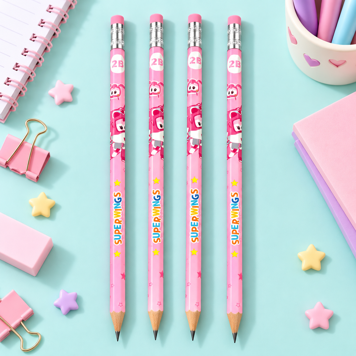 Deli Super Wings Dizzy 2B Graphite Pencils – Pack of 12