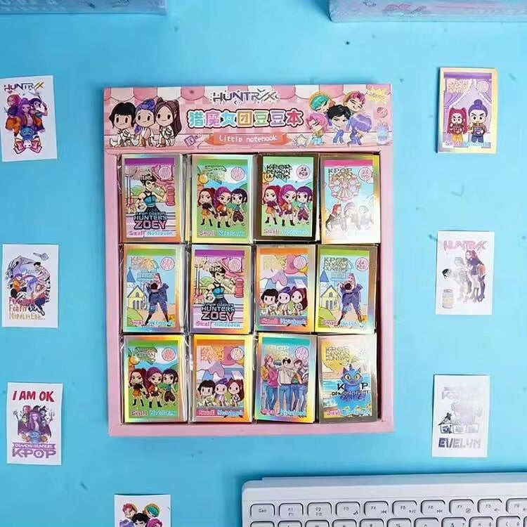 12Pcs Cute K-Pop Mini Notebook – Mini Pocket Notebook, Random Design