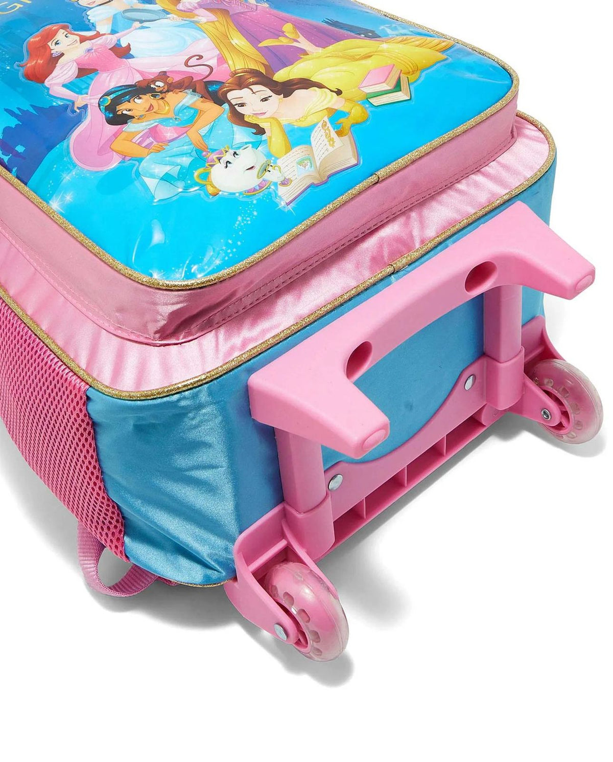 Disney Princess Rolling Backpack for Girls – Pink & Blue