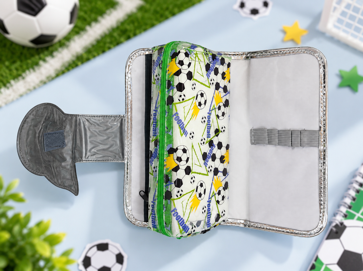 Kids’ Glitter Pencil Case – Mermaid, Butterfly & Football Designs