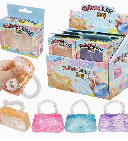 Glitter Maltose Hand Bag – Squeeze & Stretch Sensory Toy