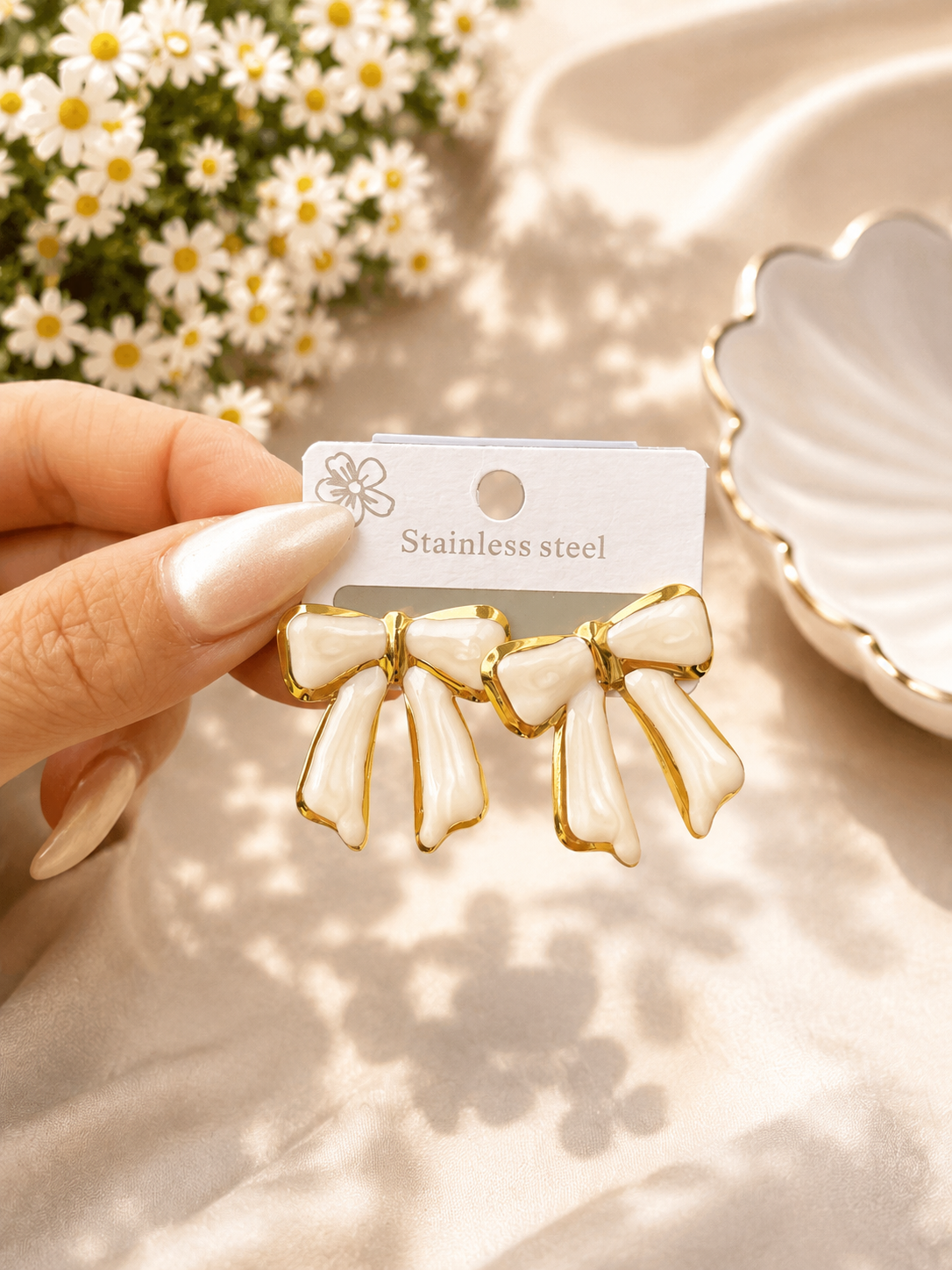 Stainless Steel Floral & Butterfly Earrings Collection