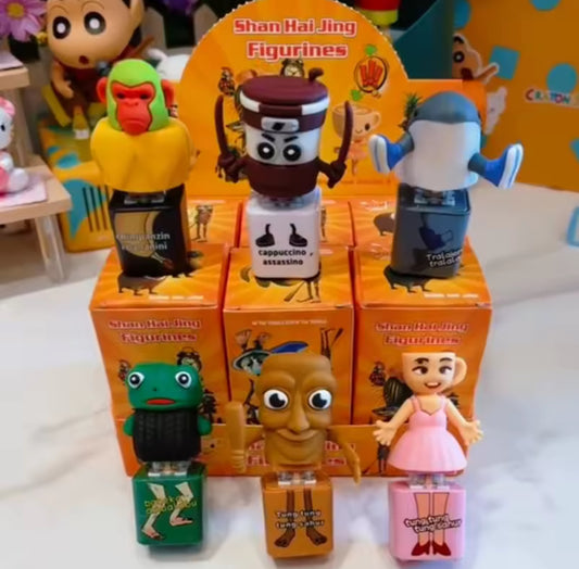 Tung Tung Tung Sahur Keychain Vioce LED Key Press Button Italian Brainrot Tralalero Tralala Shark Bag Pendants Key Accessories