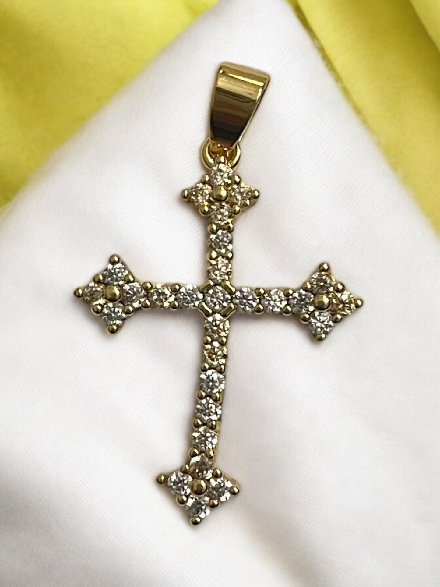 New Fashion Zircon Crystal Cross without Chain For Women Ladies Wedding Jewelry Female