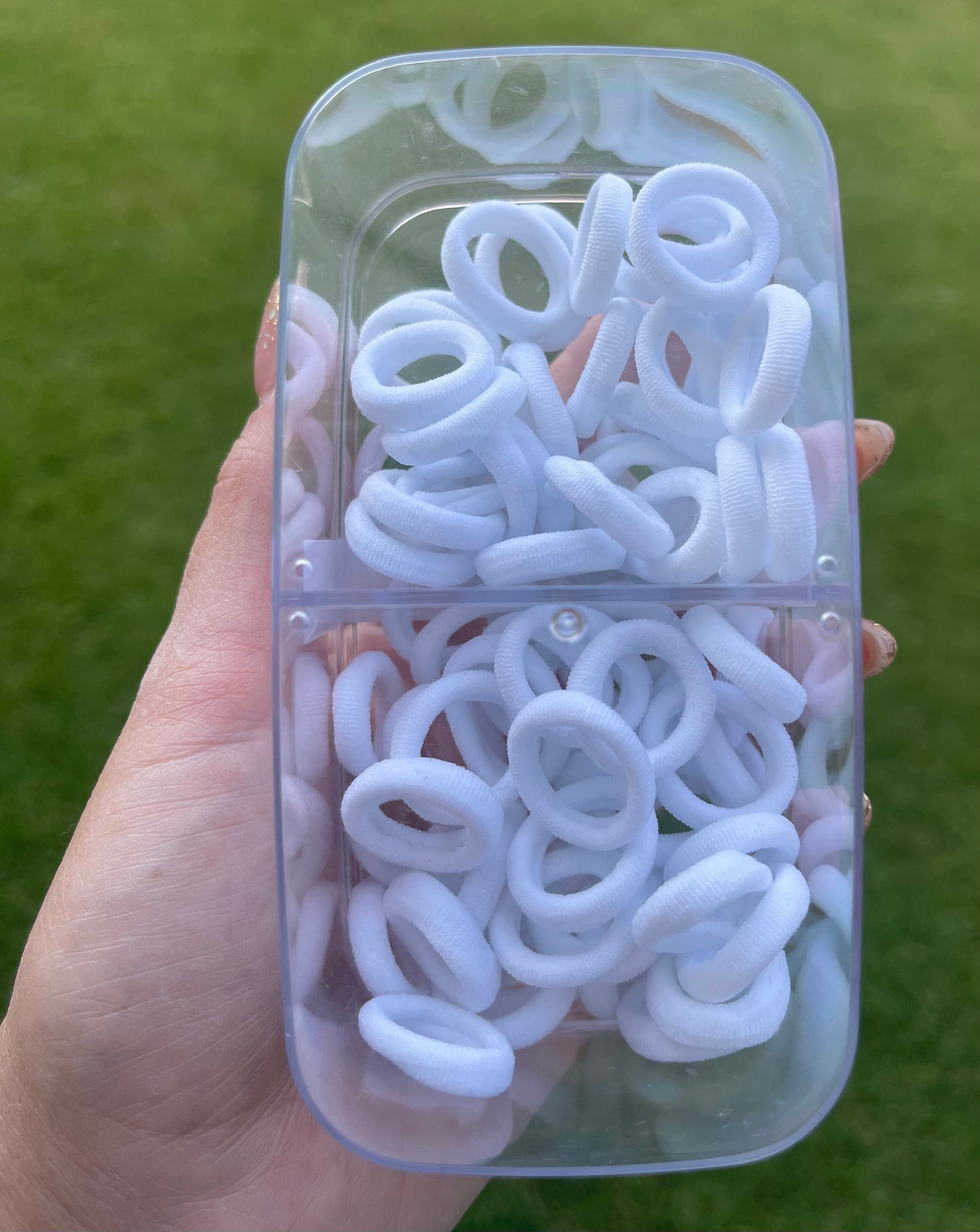 Baby Hair Ties, Mini Seamless Hair Bands Toddler Elastic Hair Ties, white Seamless Elastics Hair Band Ponytail Hair Accessories for Kids Girls Infants Toddlers
