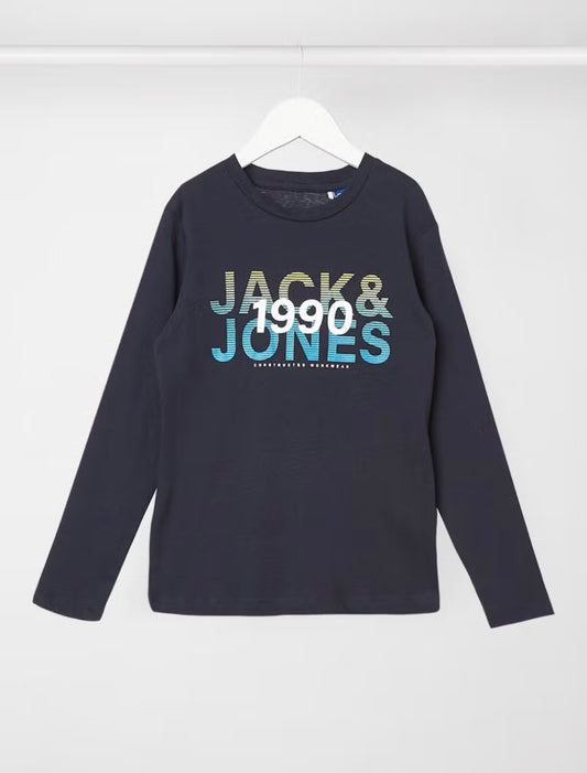 JACK & JONES Teen Logo T-Shirt Navy - 10 Years