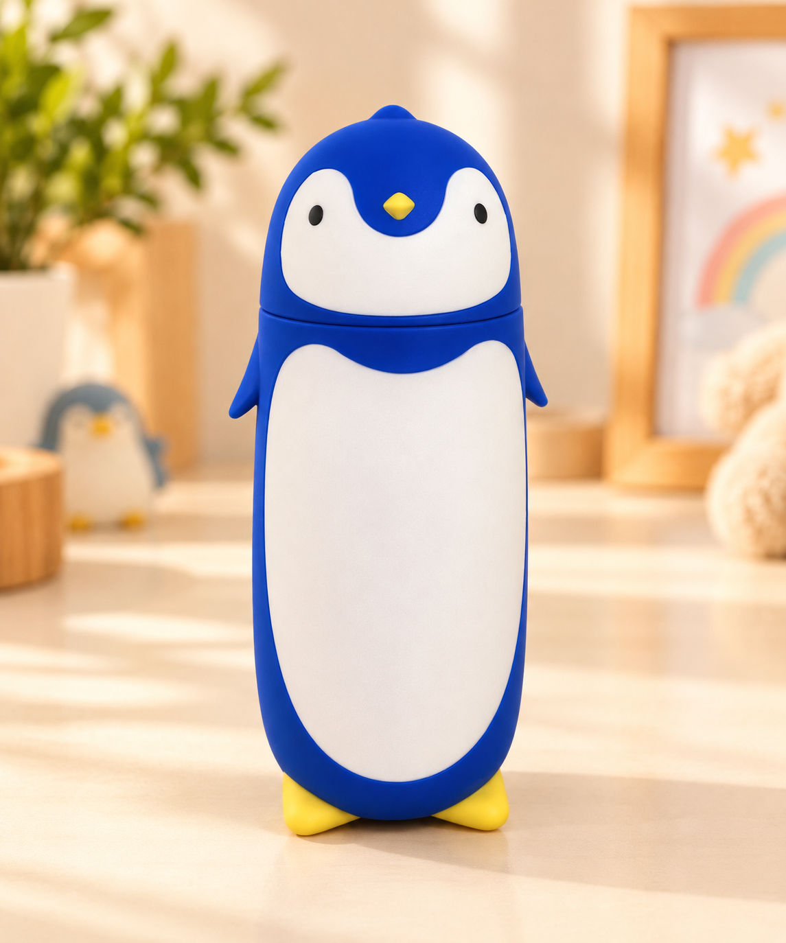 Penguin Glass Water Bottle – 300ml Cute Cartoon Design