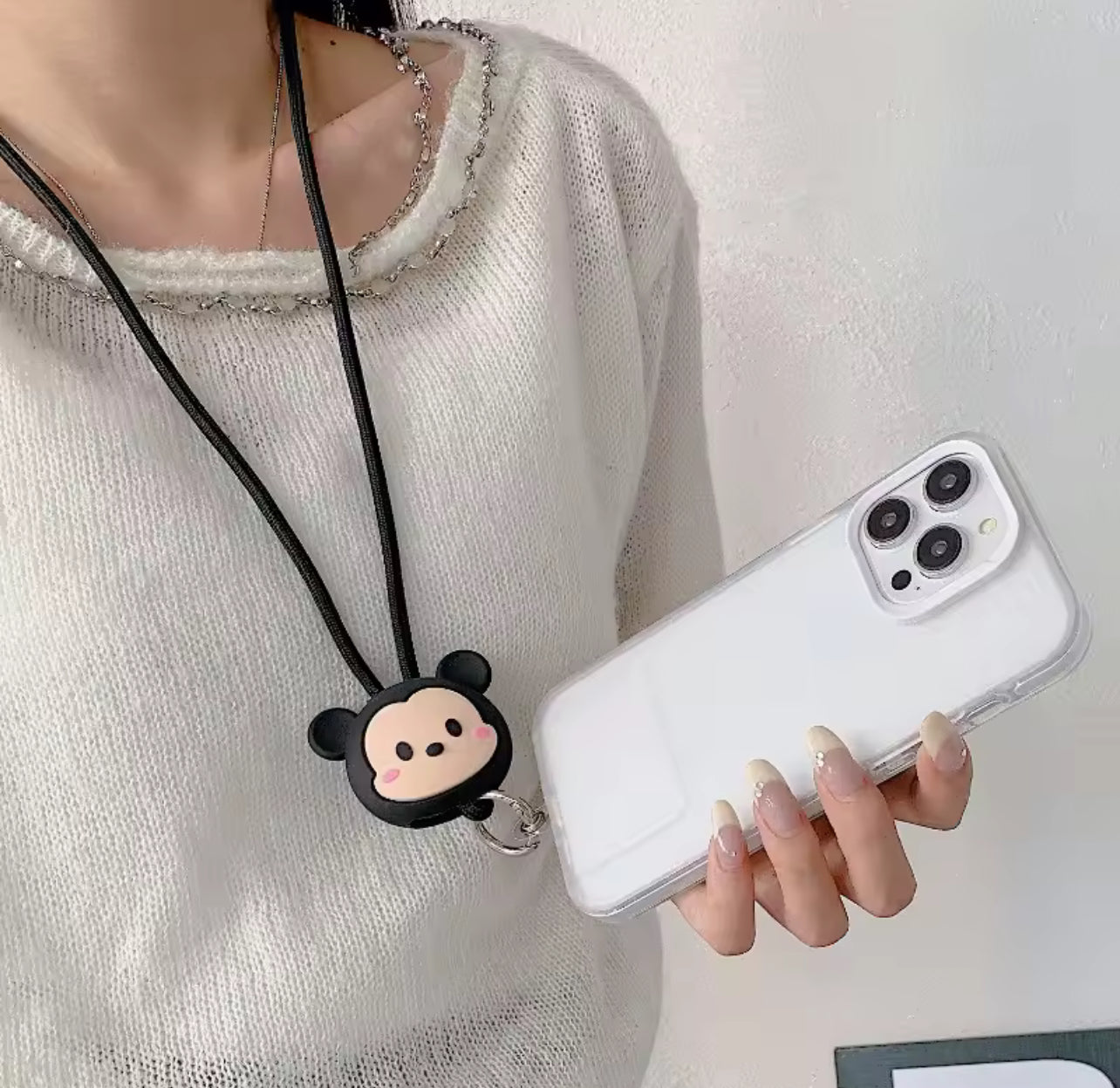 Mobile Phone Lanyard Cartoom Cartoon Pendant Kawaii Anime Figure Phone Case Rope KeyChain