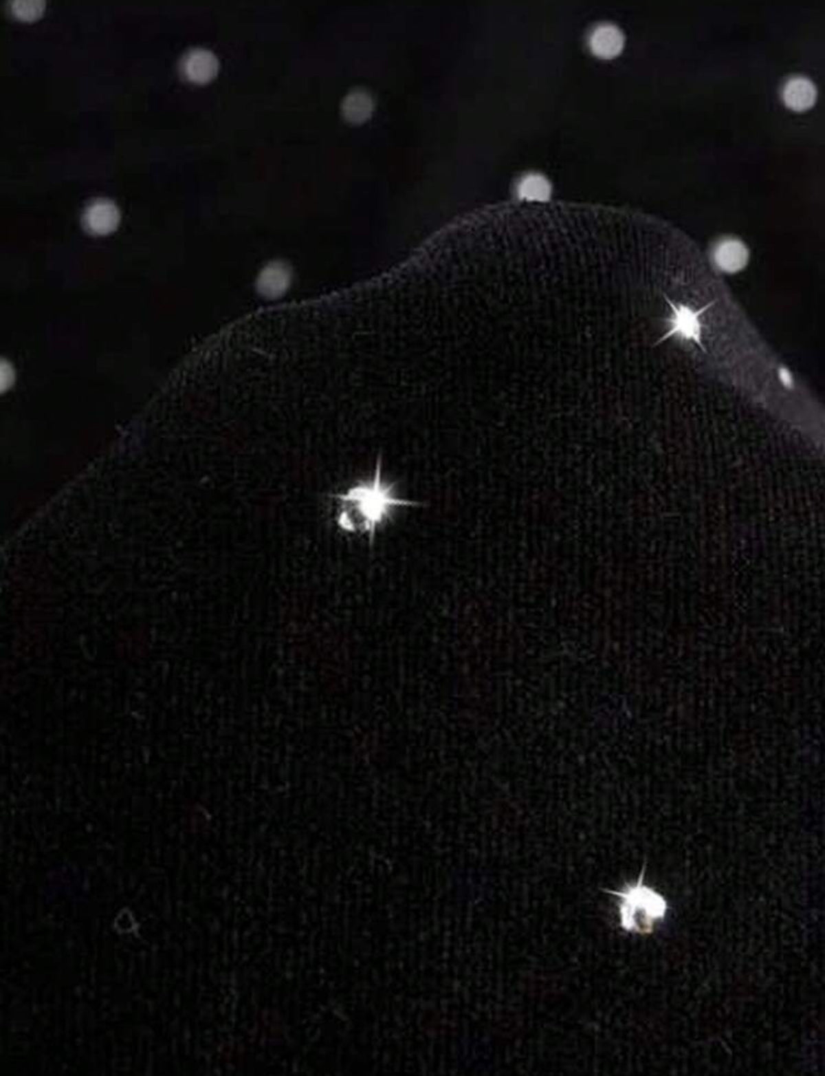 Resyla Sparkly Rhinestone Embellished Women's Regular Hooded Long Sleeve Sweatshirt, Autumn/Winter - Medium