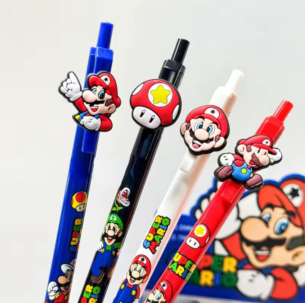 Super Mario Bros Mechanical Pencil Anime 0.5mm Press Automatic Mechanical Pencil School Office Supplies Student Stationery Gift