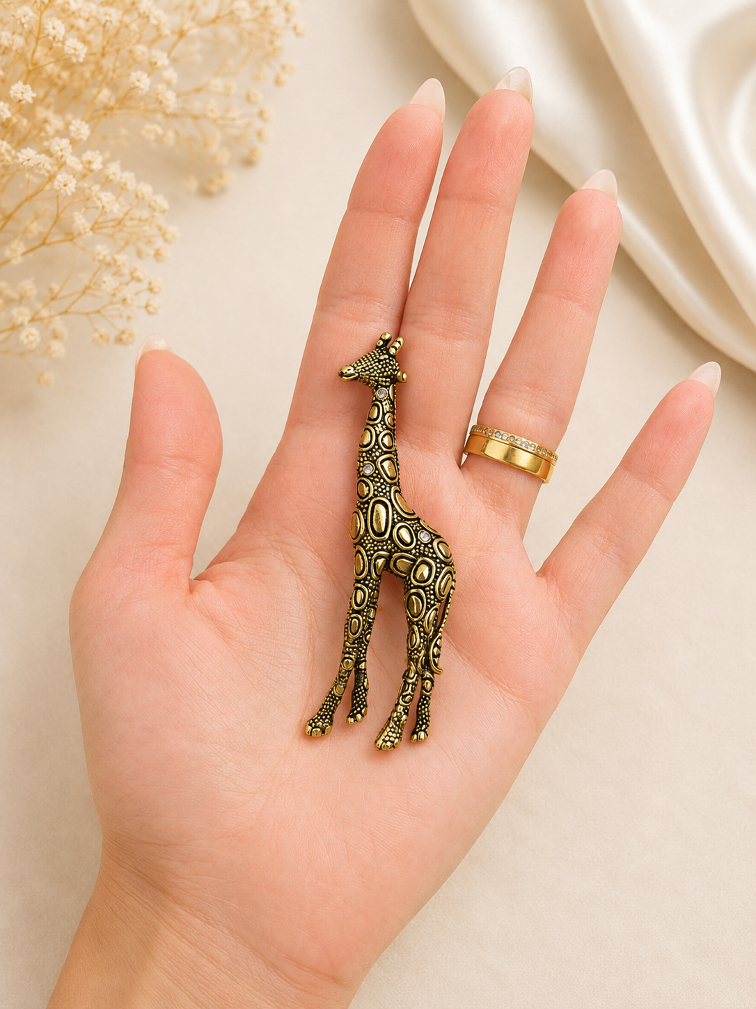 Golden Giraffe Statement Brooch