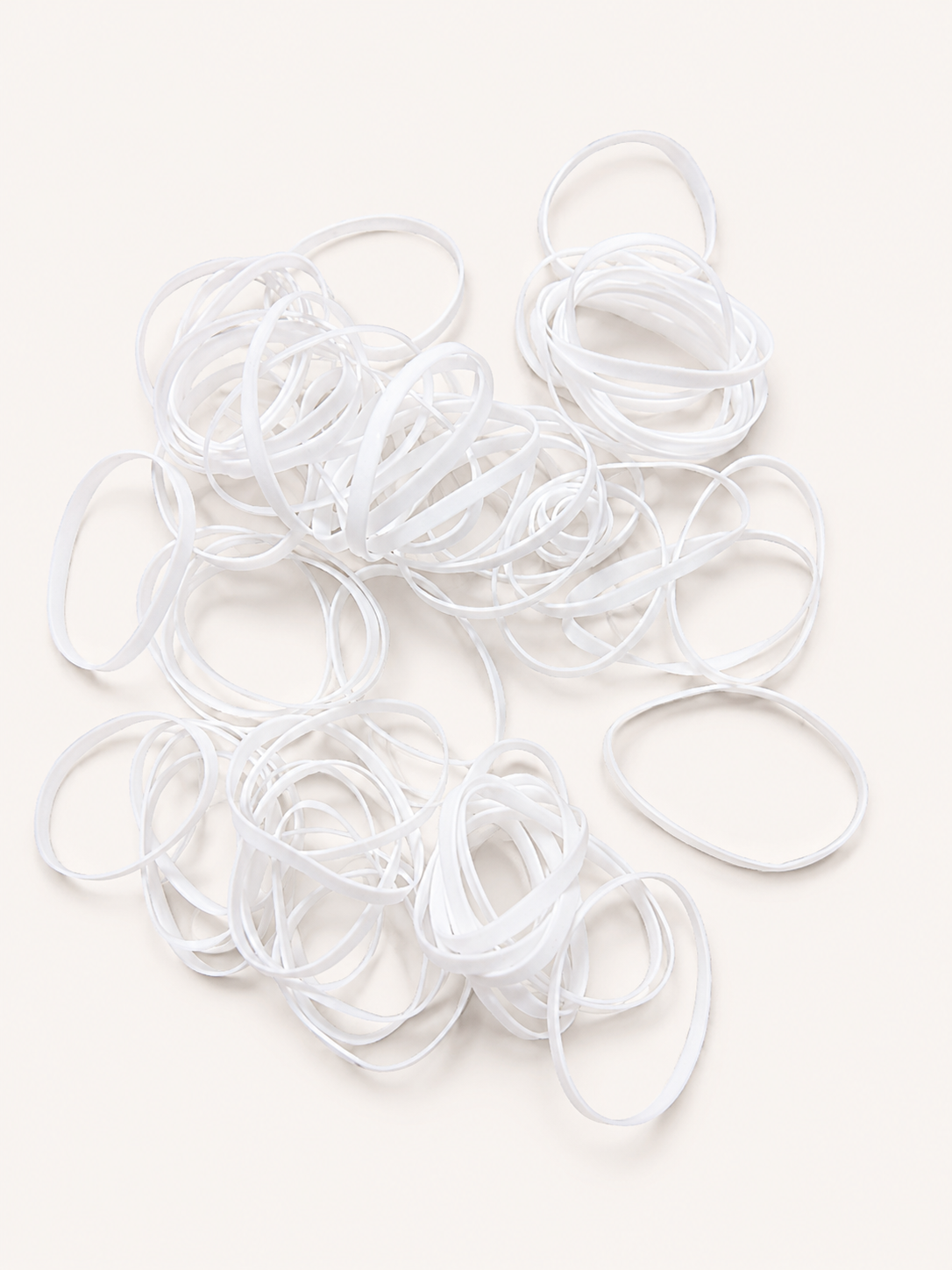 Random Hair Elastics jar – Soft White Hair Bands in Portable Storage Jar