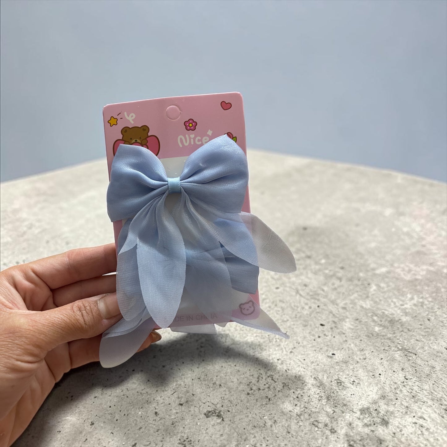 2pcs Organza Hair Bow Clips