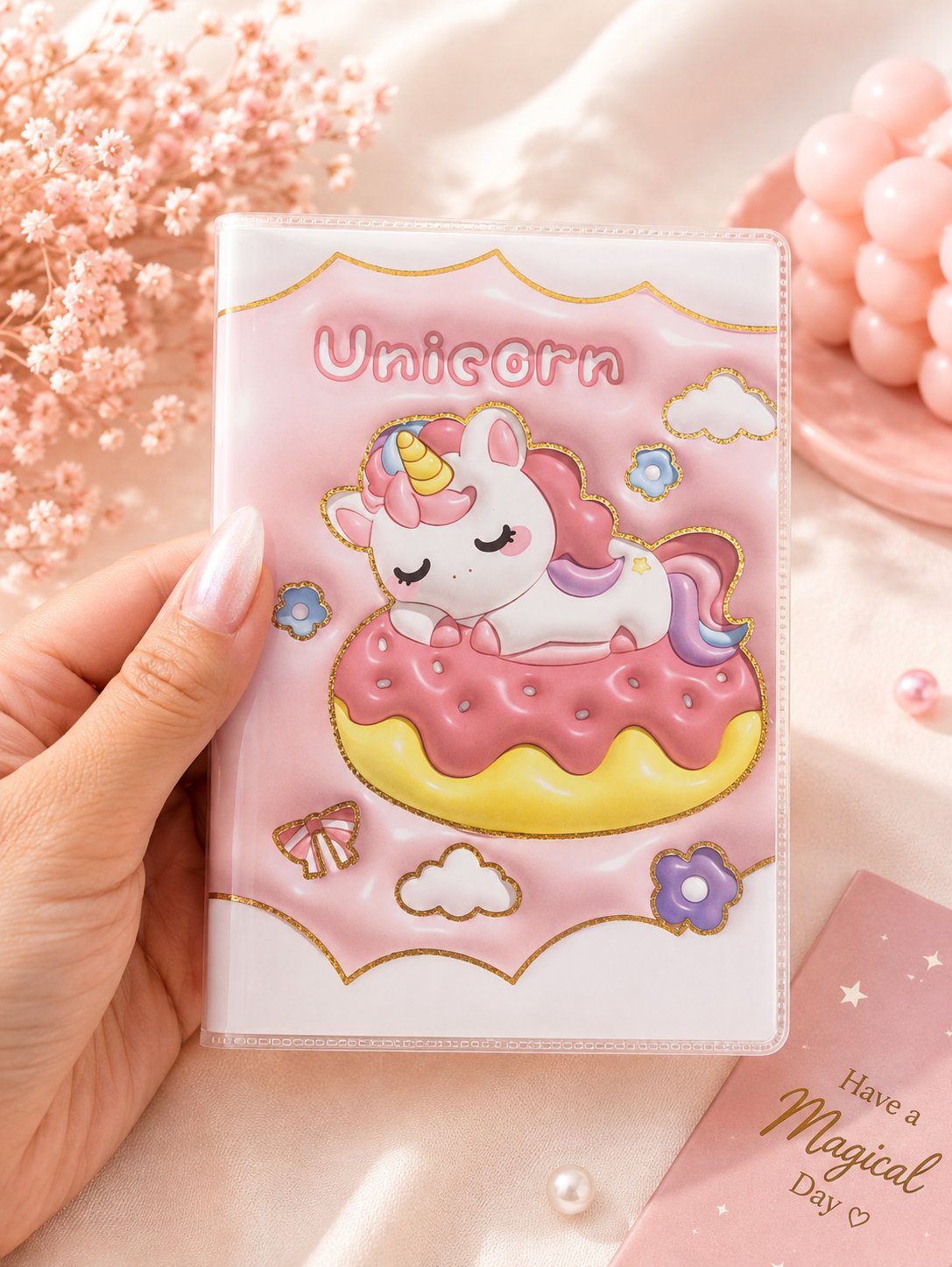Cute Unicorn Pastel Notebook – Kawaii Rainbow Design