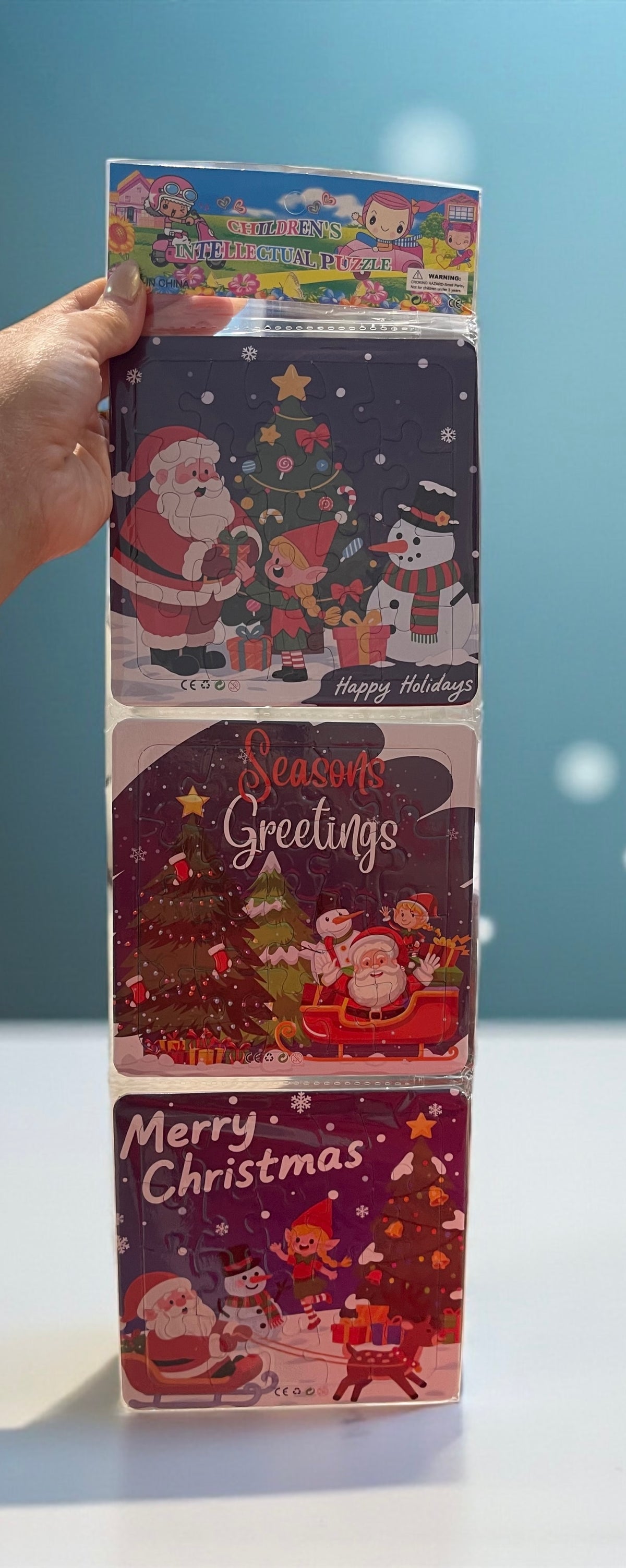 3Pcs Christmas Theme Cartoon Puzzle