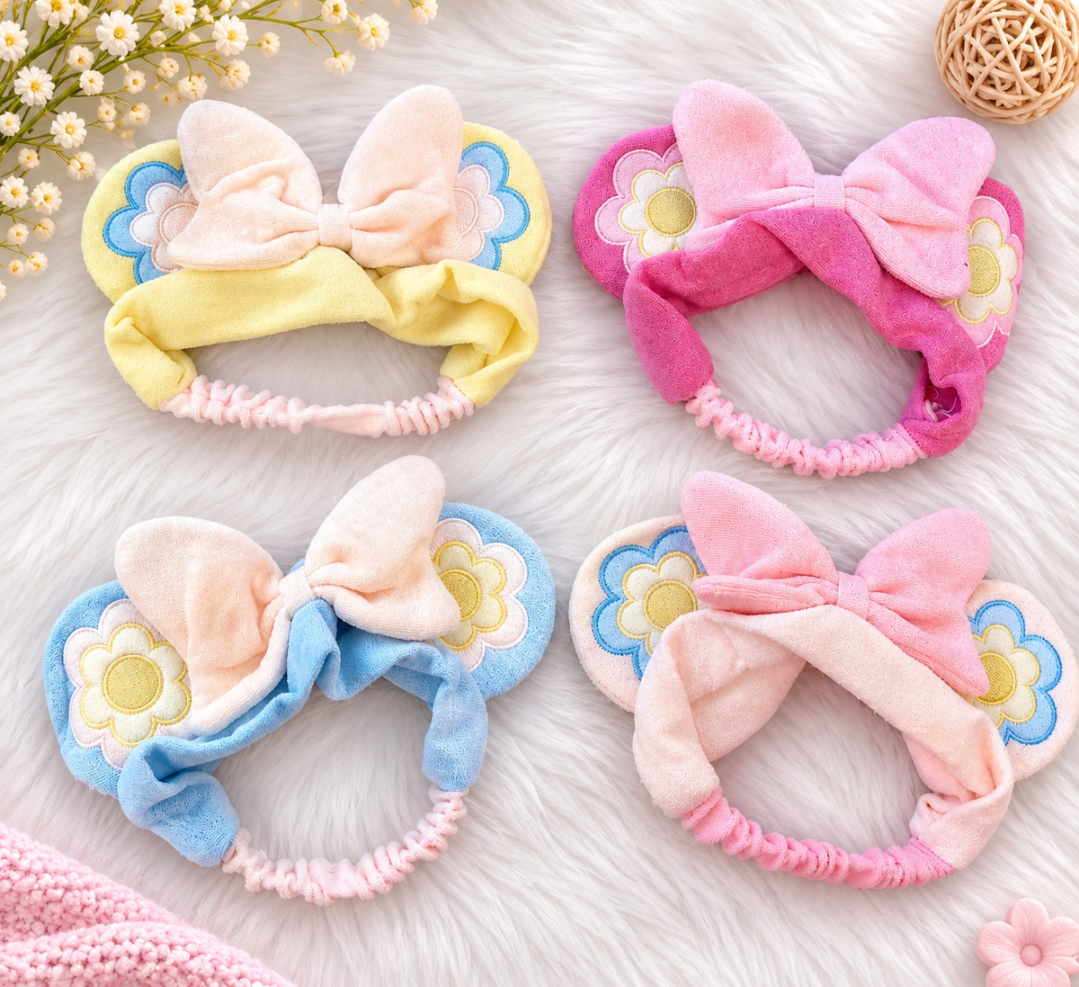 Make your beauty routine cuter with this adorable Floral Bow Spa Headband! 🎀