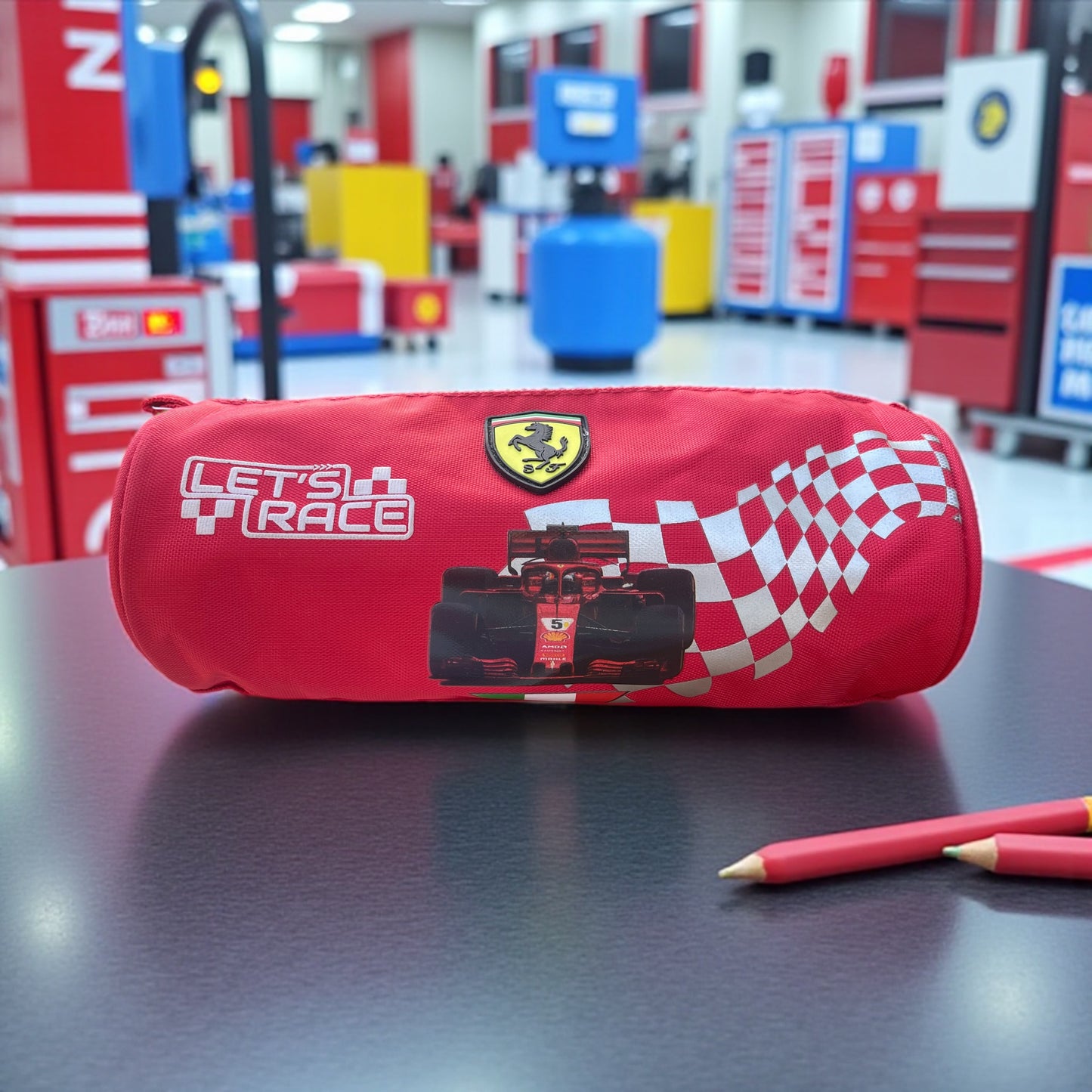 Ferrari Printed Pencil Case with Zip Closure