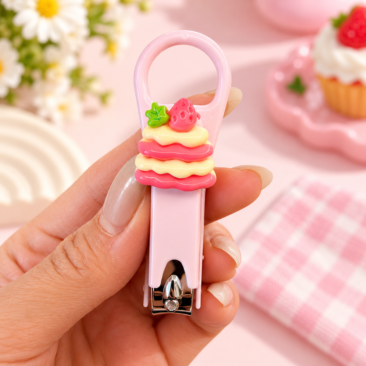 Cute Dessert Nail Clippers – Pastel Colors & Kawaii Cake Designs