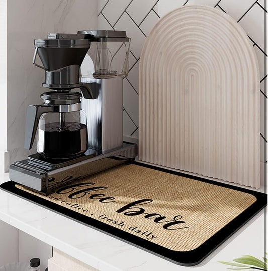 Coffee Mat Super Absorbent Drying  for Kitchen  Maker  Quick Dry Bathroom Drain Pad Home Accessories Silicone