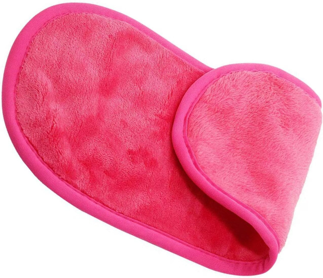 1Pc Random Color Soft Plush Makeup Removing Towel – Double-Sided Facial Cleansing Cloth