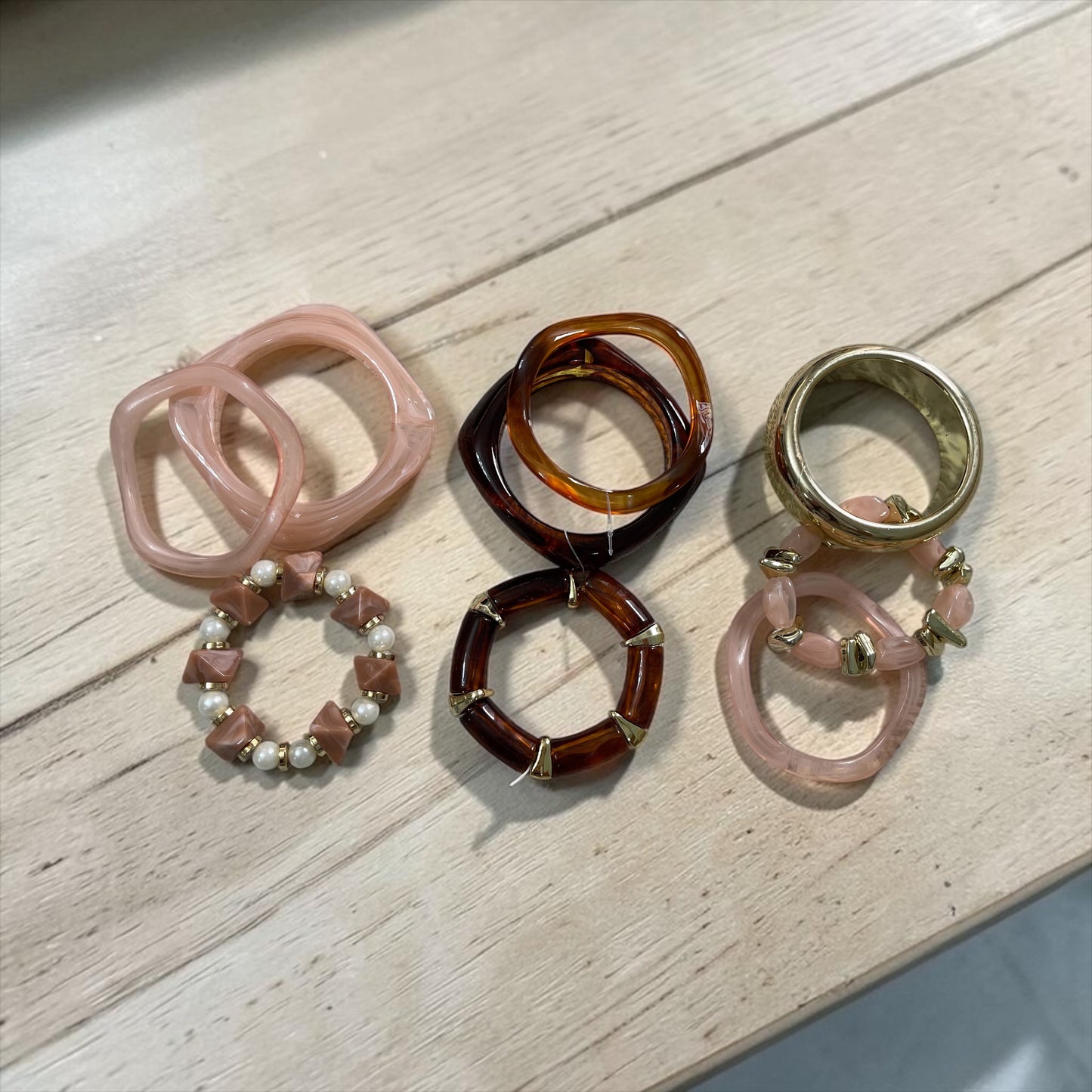 Chic Resin chunky Bracelet Stack Set