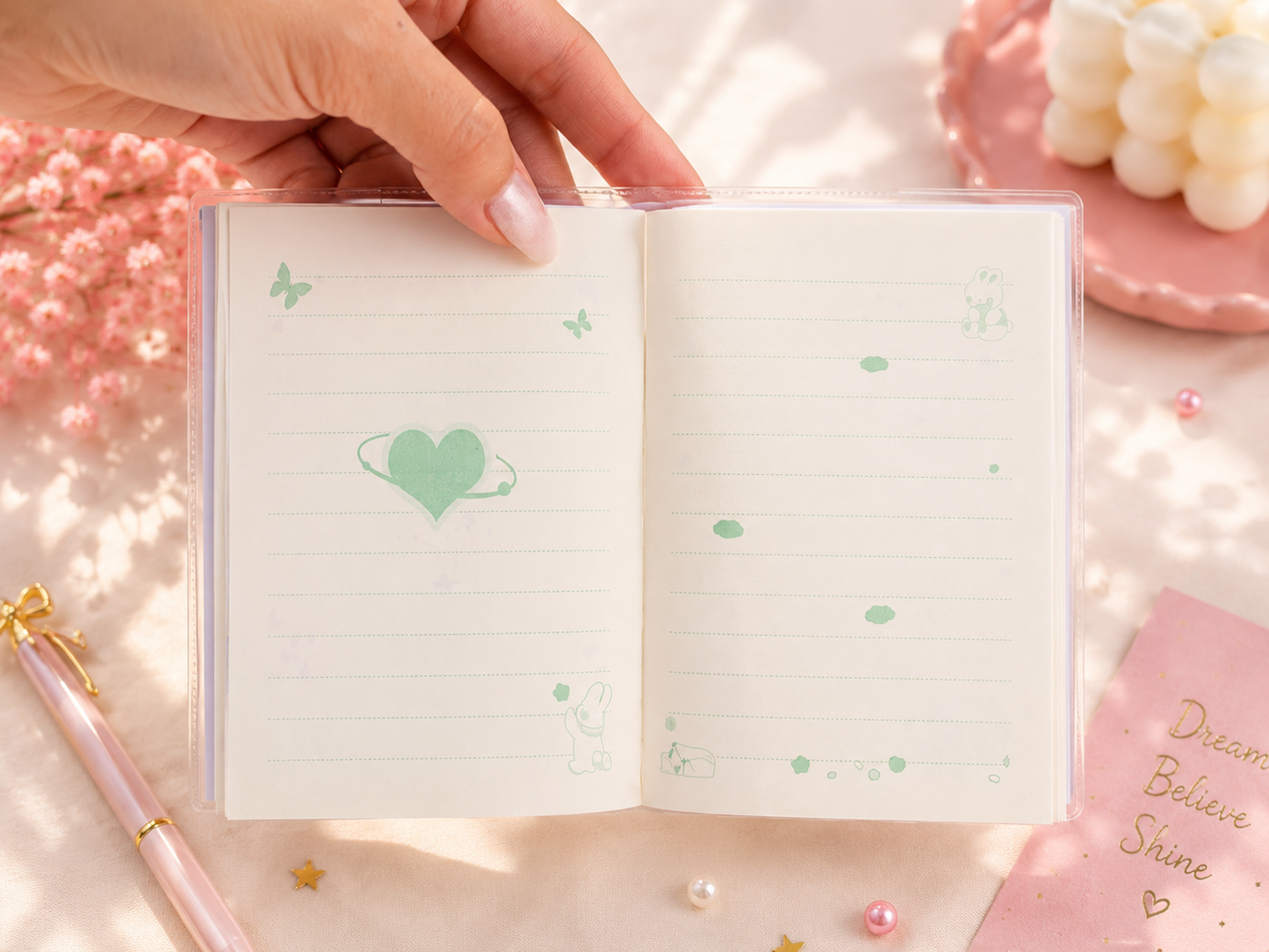 Cute Unicorn Pastel Notebook – Kawaii Rainbow Design