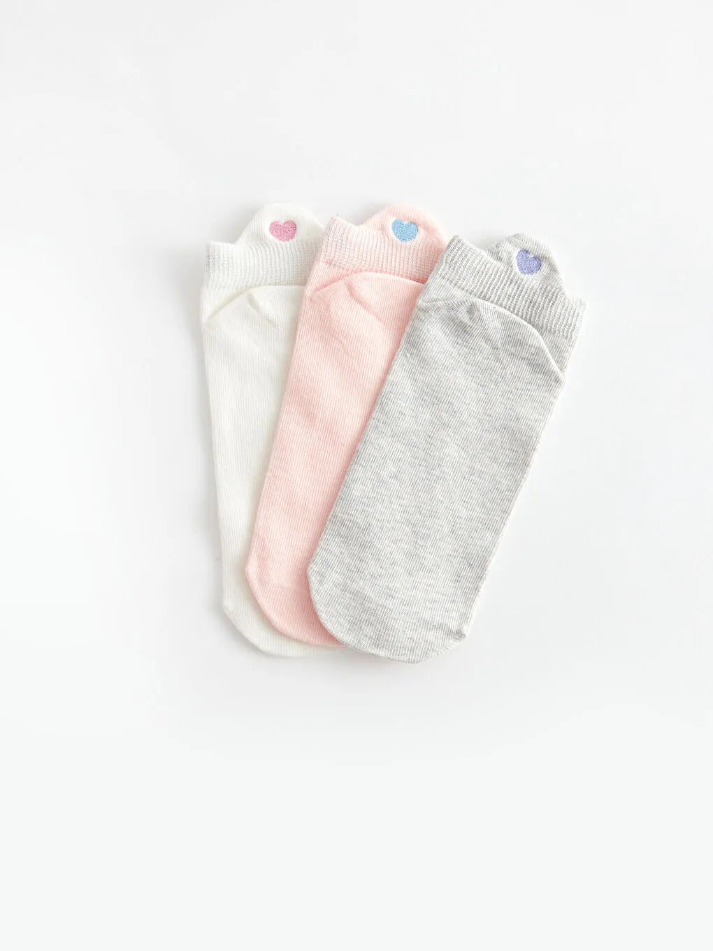 LCW DREAM Embroidered Women's Trainer Socks 3-packs