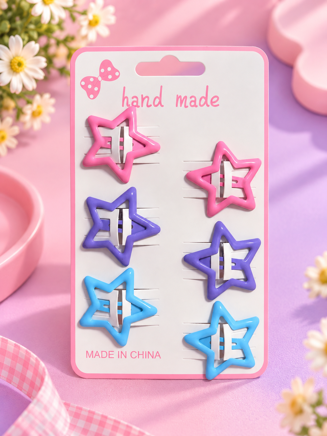 Star Hair Clips – Colorful Star Shaped Hair Barrettes (6-Piece Set)