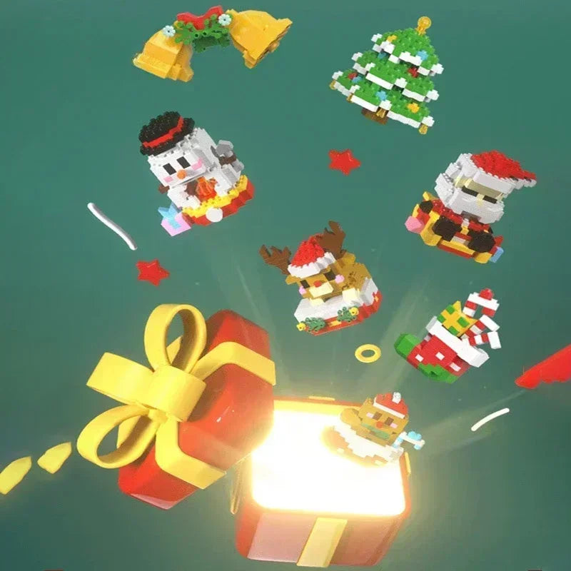 Christmas Particle Building Block Construction Set Micro Diamond Bricks Toy for Children