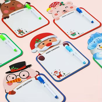 Christmas Character Magnetic Writing Board & Marker – Kids’ Reusable Memo Board