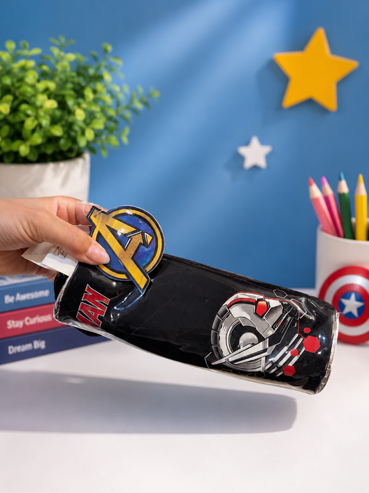 Ant-Man Kids Pencil Case – Black Marvel-Inspired School Pencil Pouches
