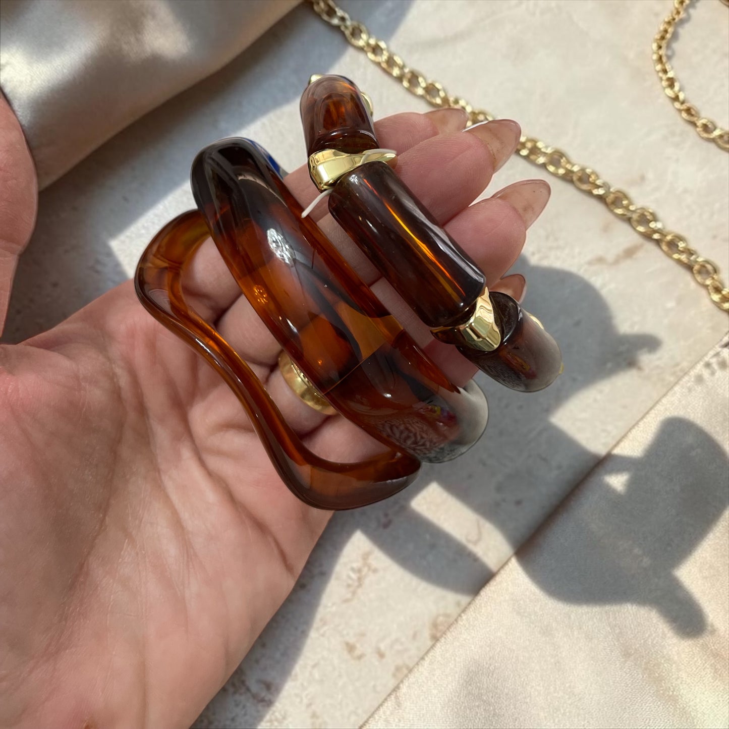 Chic Resin chunky Bracelet Stack Set