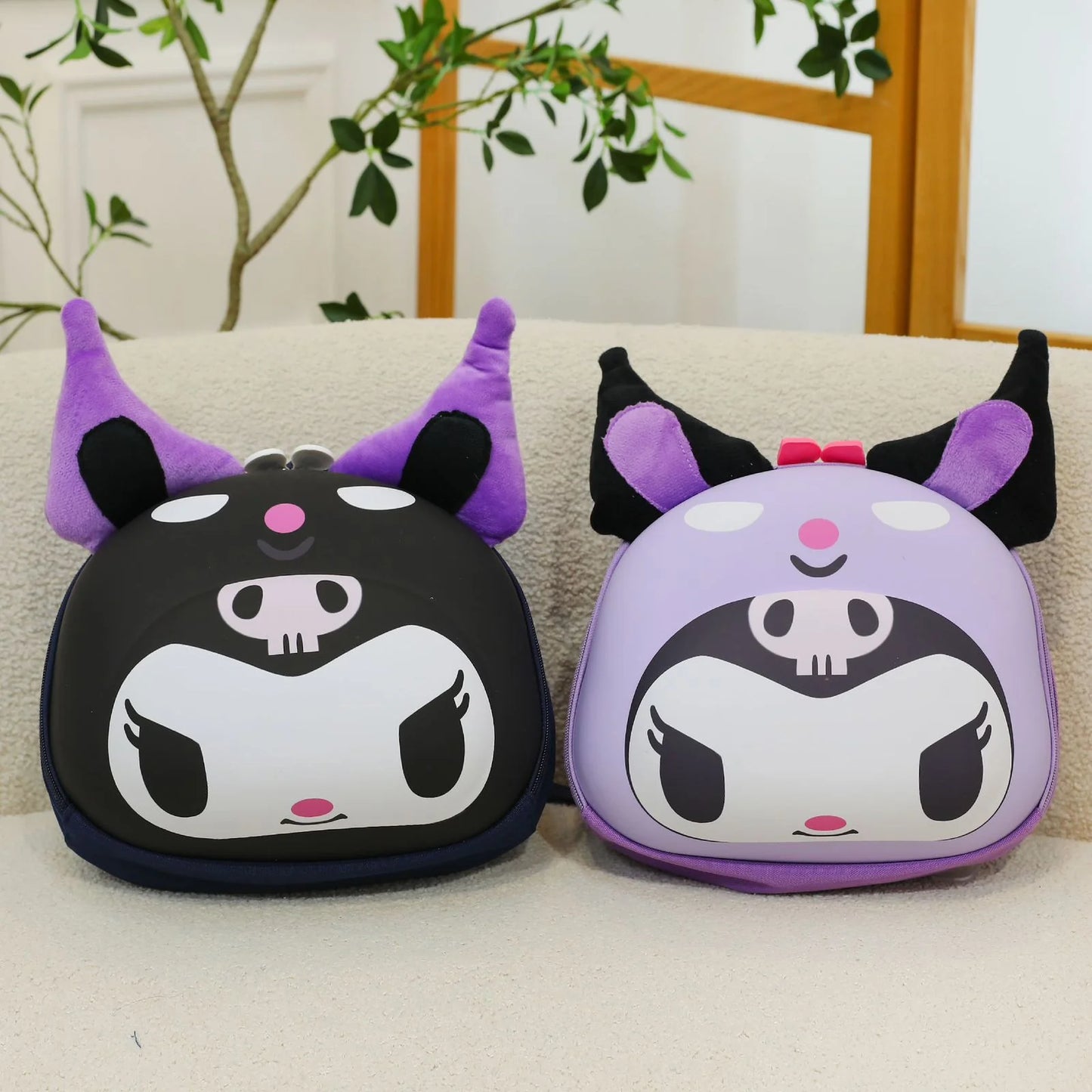 Kuromi Mini Backpack Cute Cartoon Anime Design Schoolbag Adjustable Straps Storage Travel Daily Use Casual Backpack