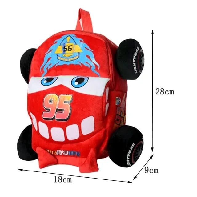 Car Plush Backpack Kindergarten School Boy Toys Kids Plush Stuffed Plush Cartoon Backpack Car Lover Kids Gift